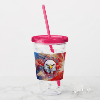 Verre En Acrylique L'Esprit de 1776, 2026 L'aigle rouge de feu d'Amér
