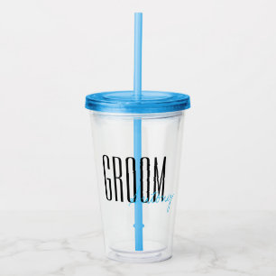 Verre En Acrylique Lettres en gras "Groom" Mariage personnalisé