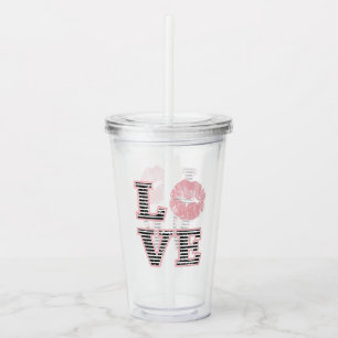 Verre En Acrylique Lèvres d'amour