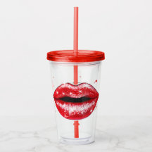 Lèvres d'amour rouge brillant personnalisées Tumbl