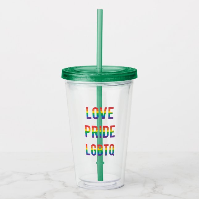 VERRE EN ACRYLIQUE LGBTQ (Devant)