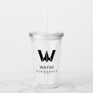 Verre En Acrylique Ligue de Justice Logo Wayne Aerospace