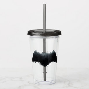 Verre En Acrylique Ligue de la justice  Symbole de Batman métallique