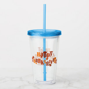 Verre En Acrylique L'illustration festive et lumineuse de Thanksgivin