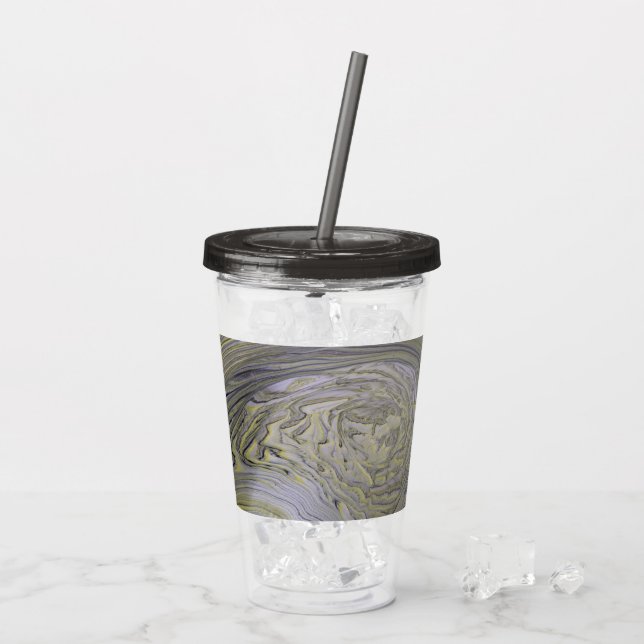 Verre En Acrylique Liquid Gold Acrylic Pour Tumbler (Dos glace)