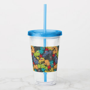 Verre En Acrylique Little cute funny monsters