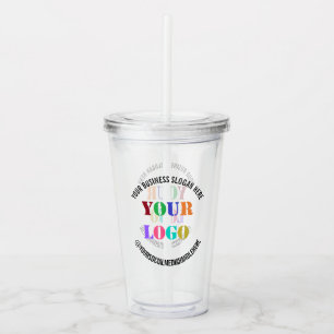 Verre En Acrylique Logo d'entreprise personnalisé Nom du média soci