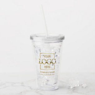 Verre En Acrylique Logo d'entreprise personnalisé promotionnel