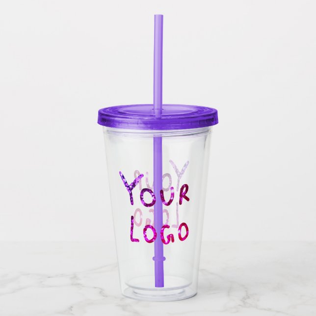 Verre En Acrylique Logo personnalisé simple et élégant ici société cl (Devant)
