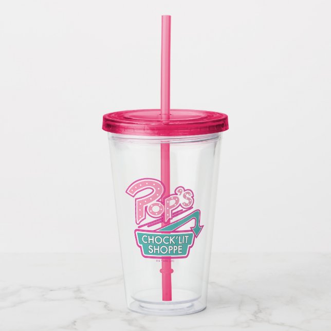 Verre En Acrylique Logo rose du magasin Chock'Lit de Pop (Devant)
