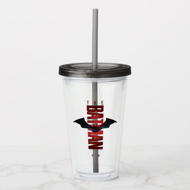 Verre En Acrylique Logo vertical de Batman (Devant)