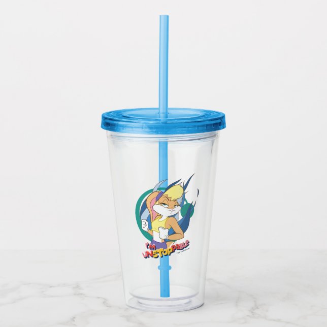 Verre En Acrylique Lola Bunny "Je ne peux pas arrêter" (Devant)