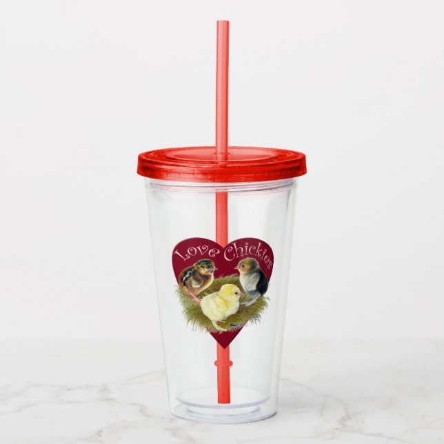 Verre En Acrylique Love Chickies (Devant)