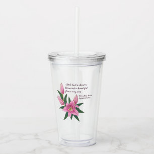 Verre En Acrylique Lys rose clair