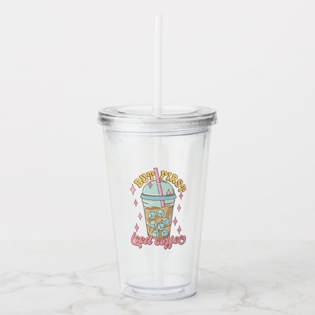 Verre En Acrylique Mais Premier Tumbler De Café Glacé (Devant)