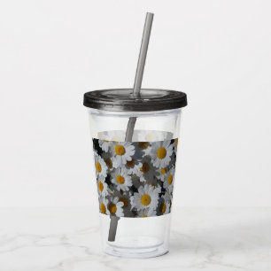 Verre En Acrylique Marguerite blanche
