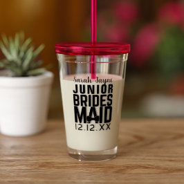 Verre En Acrylique Mariage de demoiselle d'honneur junior Favoriser l