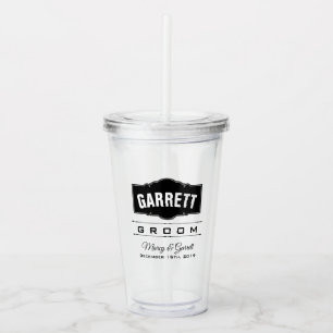 VERRE EN ACRYLIQUE MARIAGE DE GROUPE PERSONNALISÉ ACRYLIC TUMBLER