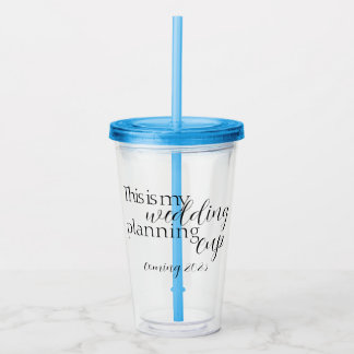 Verre En Acrylique Mariage de planification tasse à tumbler