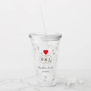 Verre En Acrylique Mariage Entwin Rings