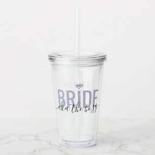 Verre En Acrylique Mariée AKA Le Boss Funny Matching Bride Party