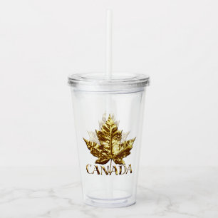 Verre En Acrylique Médaille d'or Canada Tumbler Souvenirs Canada