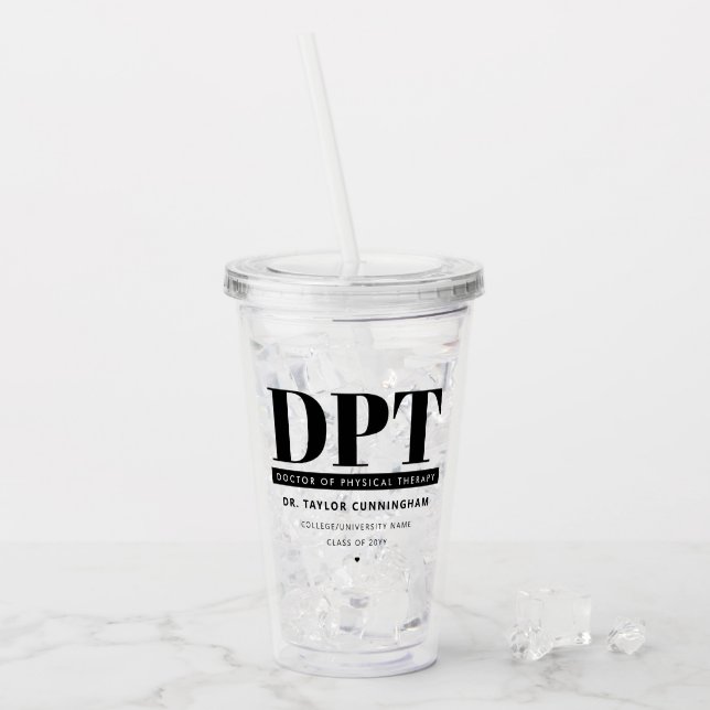 Verre En Acrylique Médecin DPT moderne personnalisé de thérapie physi (Devant glace)