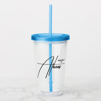 Verre En Acrylique Mentalement à Athènes Grèce Voyage Méditerranéen