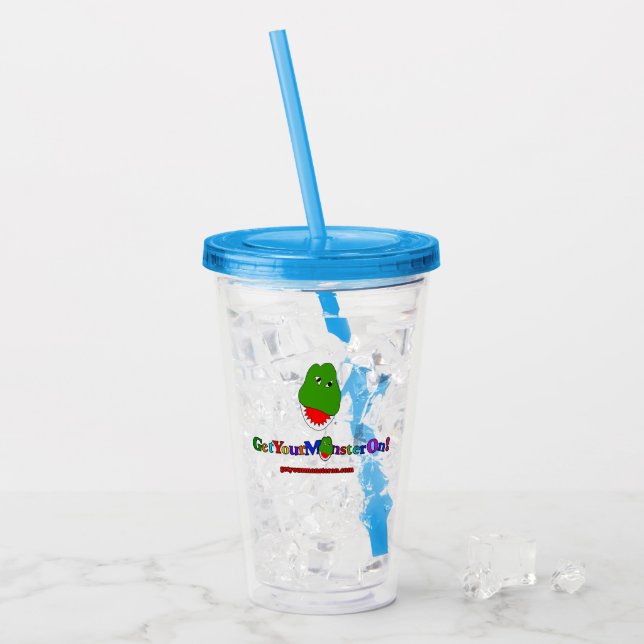 Verre En Acrylique "Mettez votre monstre sur" Sippy Cup (Devant glace)