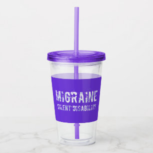 Verre En Acrylique Migraine - Sensibilisation au handicap silencieux
