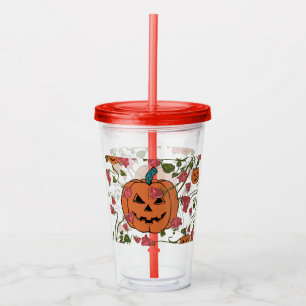 Verre En Acrylique Mikitiez halloween citrouille éffrayant octobre au