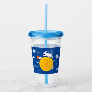 Verre En Acrylique Mooncake Jumping Moon Moon Moon Rabbit