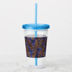 Verre En Acrylique Motif d'impression Leopard et Zebra