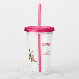 Verre En Acrylique Musique country, Guitare acoustique, Rose, Cowboy 