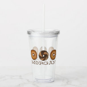 Verre En Acrylique New York City Plain Marbre Rye Bagels NYC Boulange