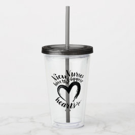 Verre En Acrylique NICU Plus Gros Coeurs Tumbler Acrylique