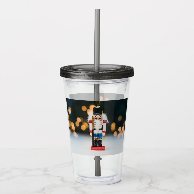 Verre En Acrylique Noël SlipperyJoe nutcracker figurine ornement (Devant)