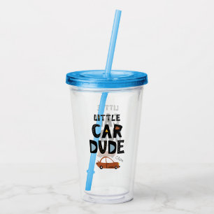 Verre En Acrylique Nom de prénom de Little Car Dude