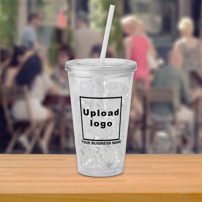 Verre En Acrylique Nom et logo de l'entreprise sur le tombeur acryliq (Build brand name awareness. Your business name and logo on acrylic tumbler.)