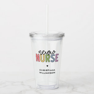 Verre En Acrylique Nom personnalisé Neuro Nurse Neuroscience Infirmiè