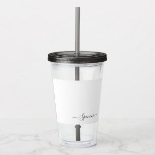 Verre En Acrylique Nom personnalisé personnalisé tumbler