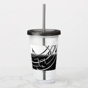 Verre En Acrylique Notes musicales Paruline acrylique