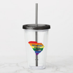 Verre En Acrylique Notre État de notre fierté Caroline du Sud