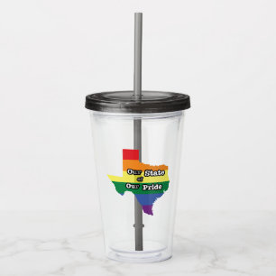 Verre En Acrylique Notre État de notre fierté Texas