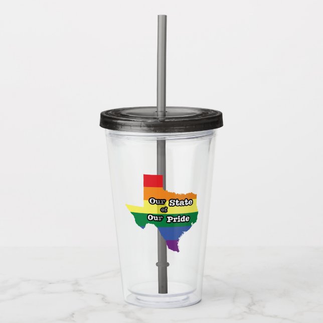 Verre En Acrylique Notre État de notre fierté| Texas (Devant)