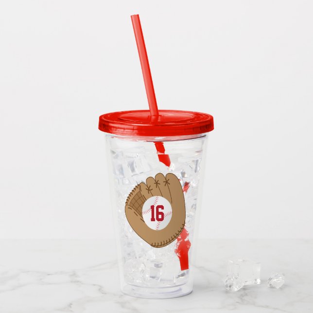 Verre En Acrylique Numéro de maillot gant de baseball (Devant glace)