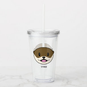 Verre En Acrylique Otter souriant mignon