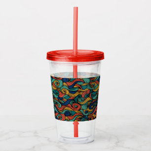 Verre En Acrylique Paisley haché