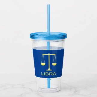 Verre En Acrylique Panneau étoile Balance dorée de Libra