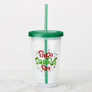 Verre En Acrylique Papa Saurus Rex Graphic